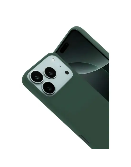 Apple İphone 17 Pro Nano İçi Kadife Silikon - Koyu Yeşil