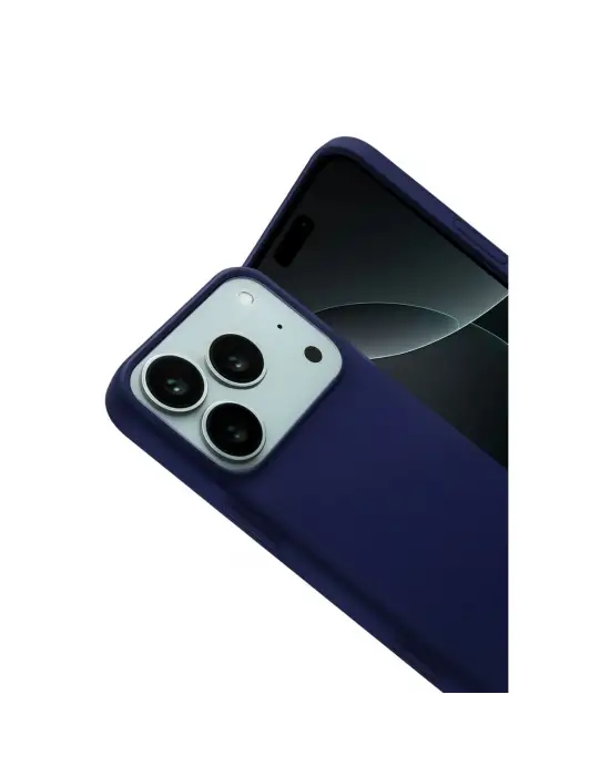 Apple İphone 17 Pro Nano İçi Kadife Silikon - Lacivert