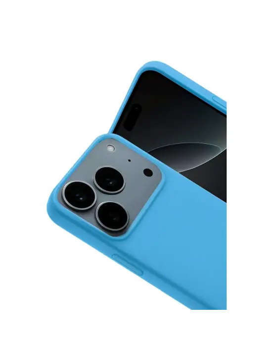 Apple İphone 17 Pro Nano İçi Kadife Silikon - Mavi
