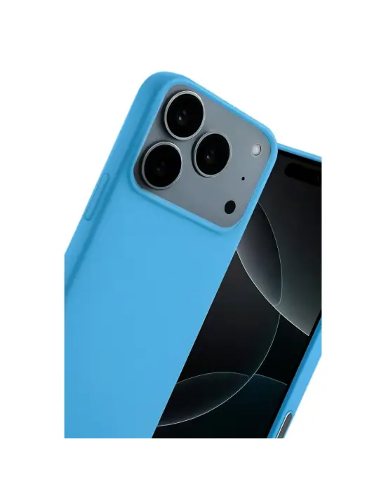 Apple İphone 17 Pro Nano İçi Kadife Silikon - Mavi