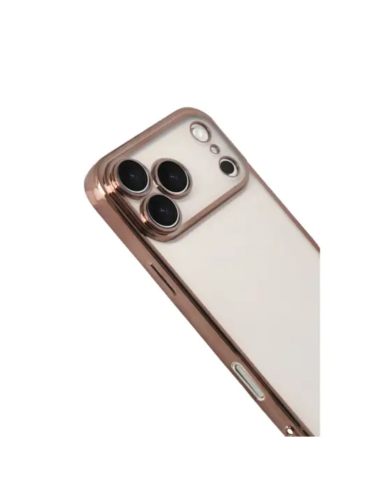 Apple İphone 17 Pro Razer Lensli Silikon - Çöl Titanyum