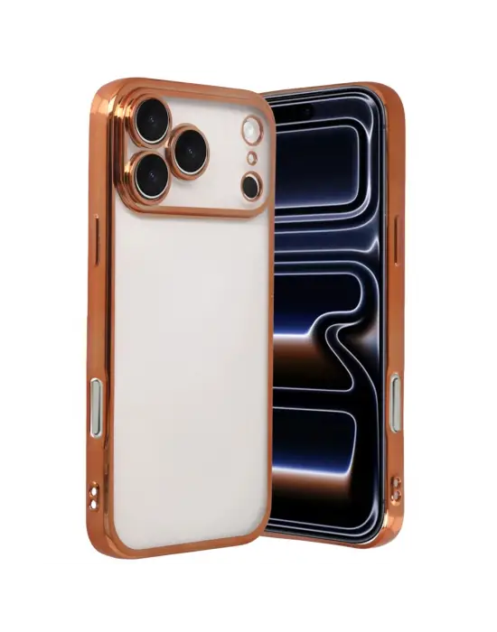 Apple İphone 17 Pro Razer Lensli Silikon - Turuncu