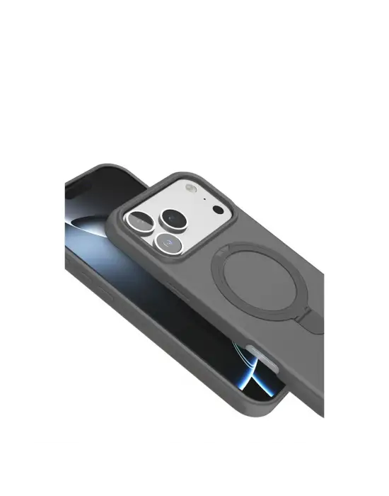 Apple İphone 17 Pro Regal Magsafe Standlı Kapak - Titan Gri