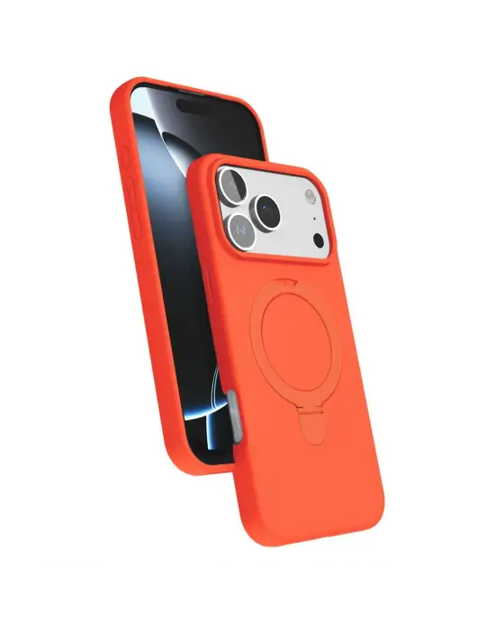 Apple İphone 17 Pro Regal Magsafe Standlı Kapak - Turuncu