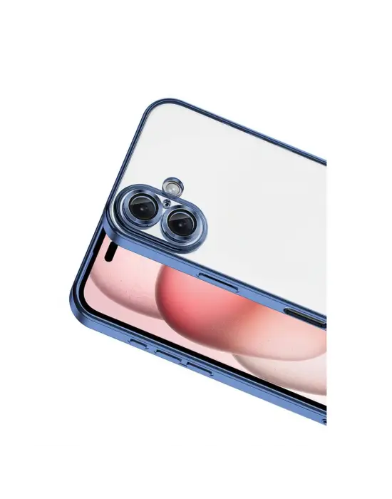 Apple İphone 17 Razer Lensli Silikon - Açık Mavi