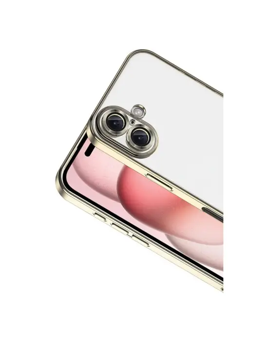 Apple İphone 17 Razer Lensli Silikon - Gold