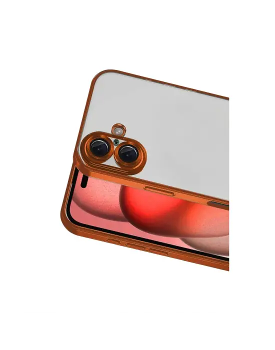 Apple İphone 17 Razer Lensli Silikon - Turuncu