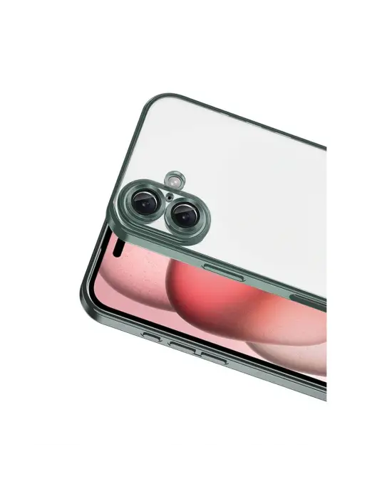 Apple İphone 17 Razer Lensli Silikon - Yeşil