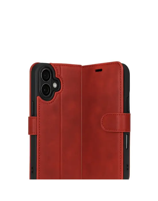 Apple İphone 17 Trend S Plus Kapaklı Kılıf - Kırmızı
