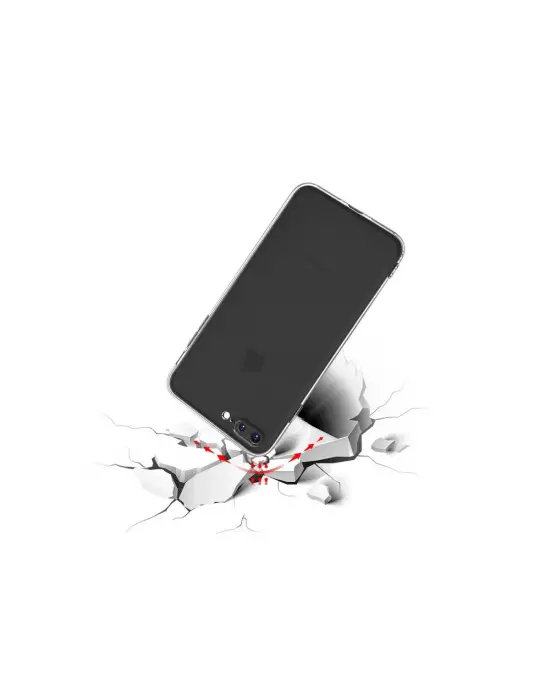 Apple İphone 8 Plus Kılıf Deluxe 2mm Şeffaf Silikon