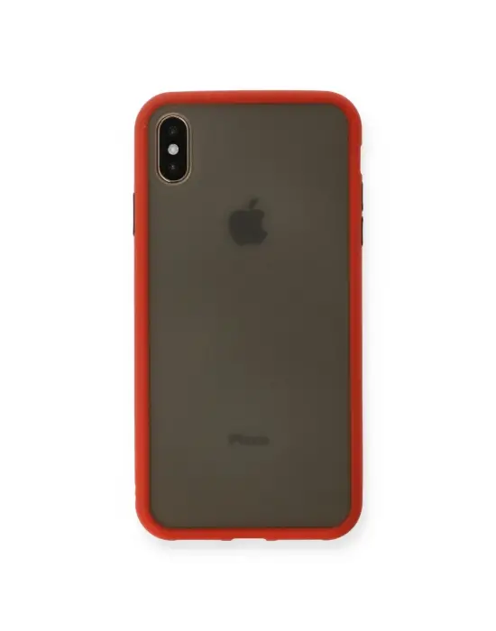 Apple İphone Xs Max Kılıf Montreal Silikon Kapak - Kırmızı