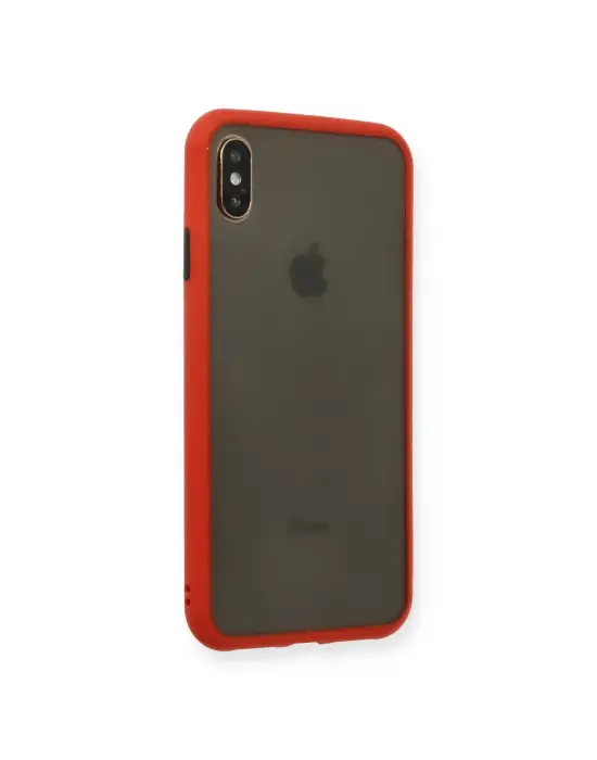 Apple İphone Xs Max Kılıf Montreal Silikon Kapak - Kırmızı