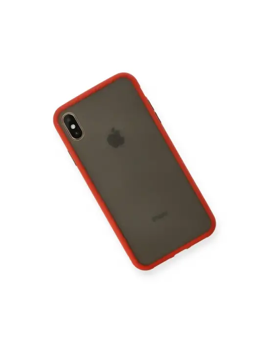 Apple İphone Xs Max Kılıf Montreal Silikon Kapak - Kırmızı