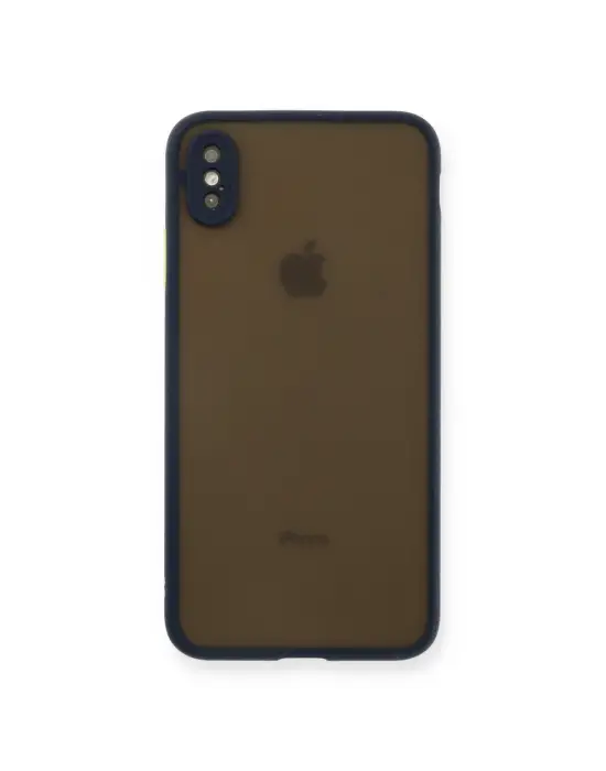 Apple İphone Xs Max Kılıf Montreal Silikon Kapak - Lacivert