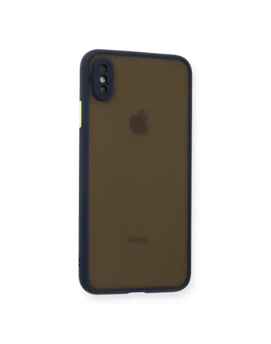 Apple İphone Xs Max Kılıf Montreal Silikon Kapak - Lacivert