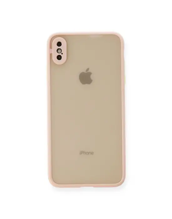 Apple İphone Xs Max Kılıf Montreal Silikon Kapak - Pembe