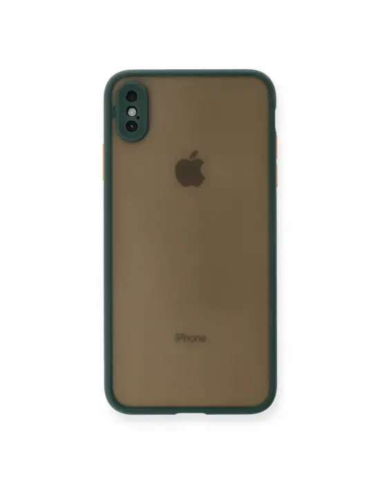 Apple İphone Xs Max Kılıf Montreal Silikon Kapak - Yeşil