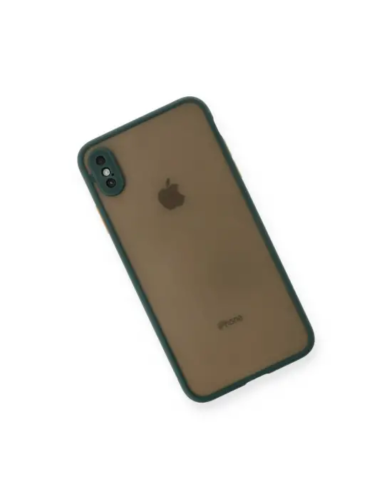 Apple İphone Xs Max Kılıf Montreal Silikon Kapak - Yeşil