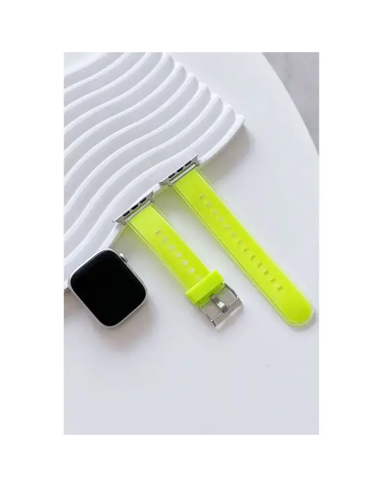 Apple Watch 38mm Jelly Silikon Kordon (saat Değildir) - Yeşil