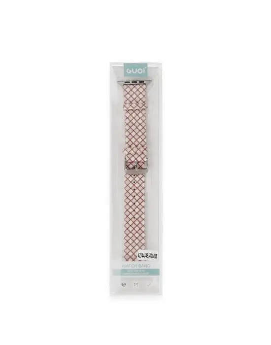 Apple Watch 38mm Karo Motif Kordon (saat Değildir) - Pembe