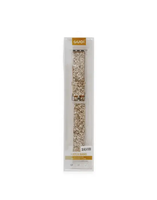 Apple Watch 38mm Ry Taşlı Kordon (saat Değildir) - Gold