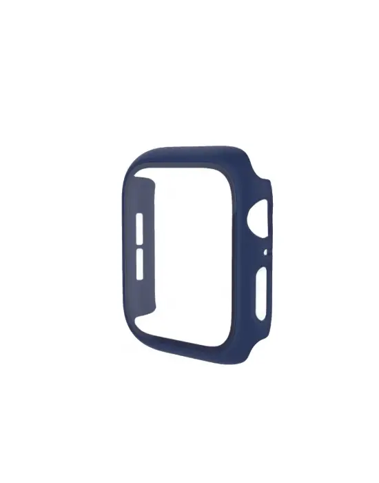 Apple Watch 41mm Camlı Kasa Ekran Koruyucu - Mavi