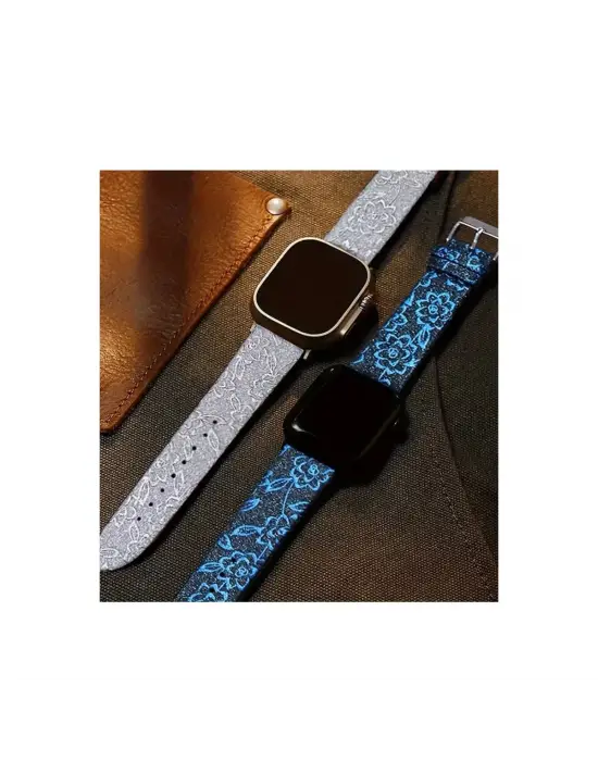 Apple Watch 42mm Creeper Desenli Kordon (saat Değildir) - Pembe