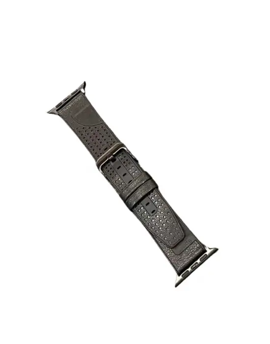 Apple Watch 45mm Buff Deri Kordon (saat Değildir) - Siyah