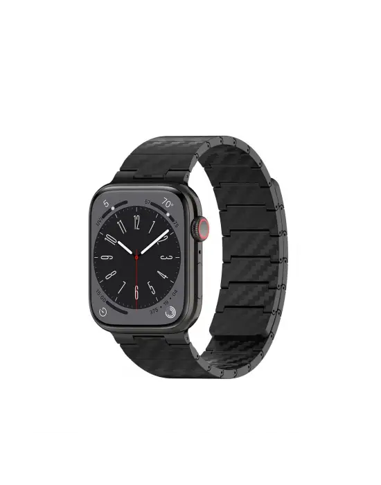 Apple Watch 45mm Carbon Steel Kordon (saat Değildir) - Siyah