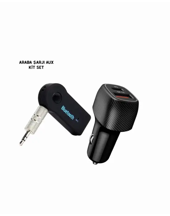 Araç İçi Bluetooth Müzik Kiti + Type-c Pd Araç Şarjı Seti