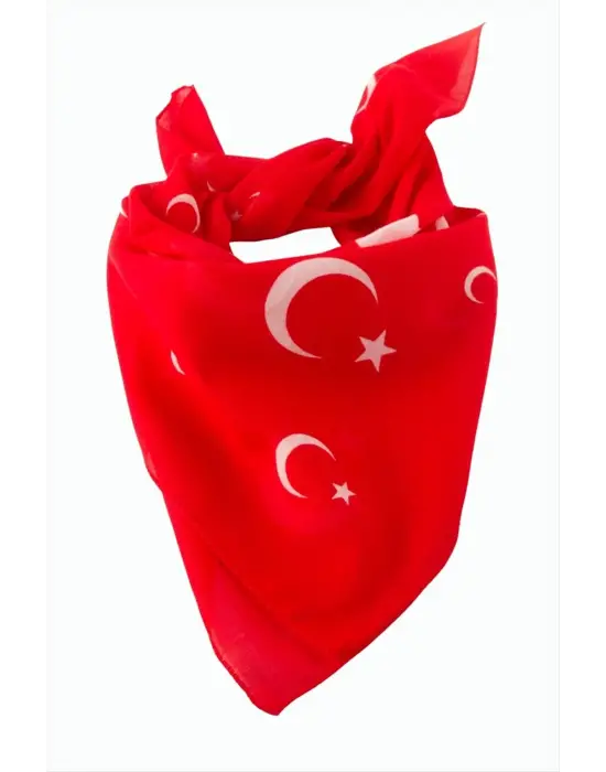 Ay Yıldız Desenli Bandana 50*50