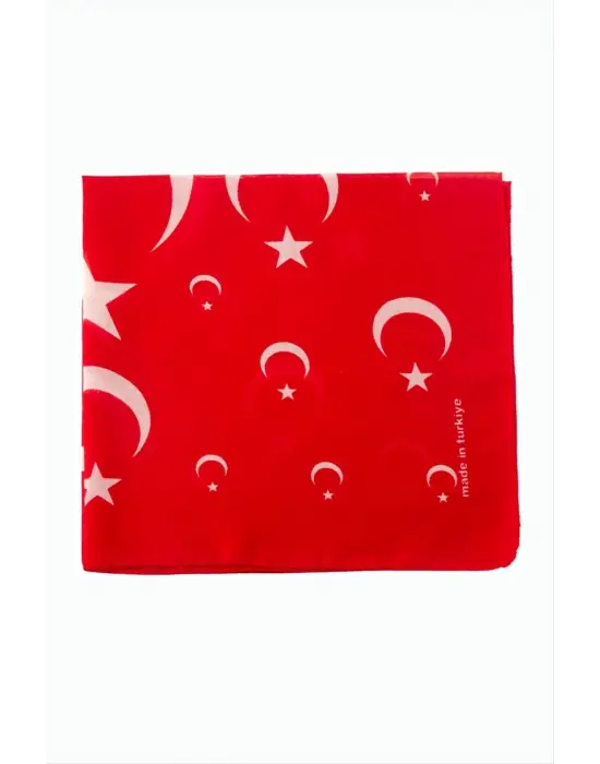 Ay Yıldız Desenli Bandana 50*50