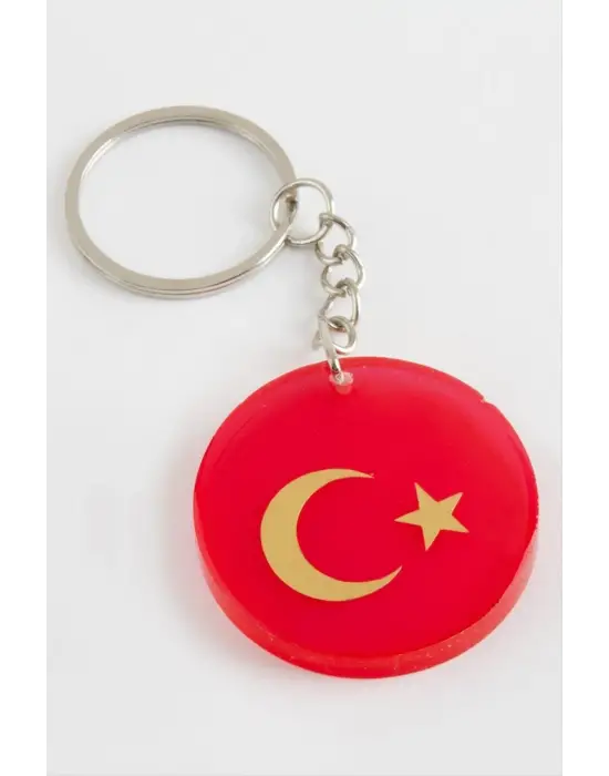 Ay Yıldız Epoksi Anahtarlık