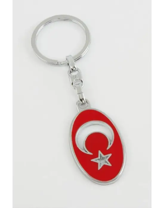 Ay Yıldız Metal Anahtarlık