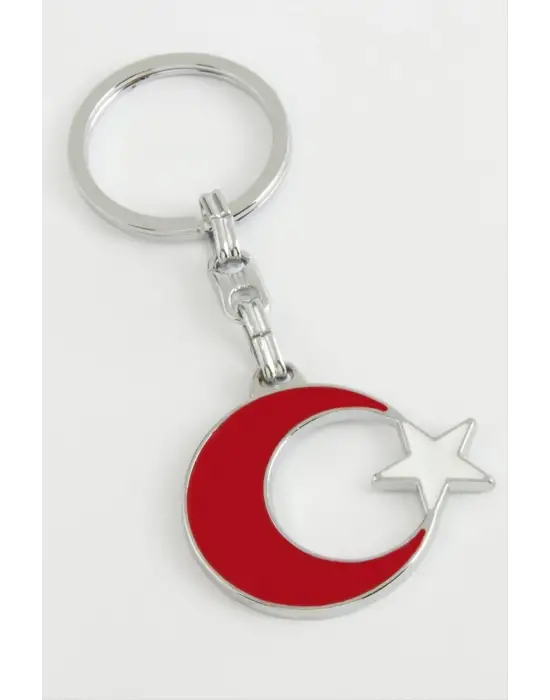 Ay Yıldız Metal Anahtarlık
