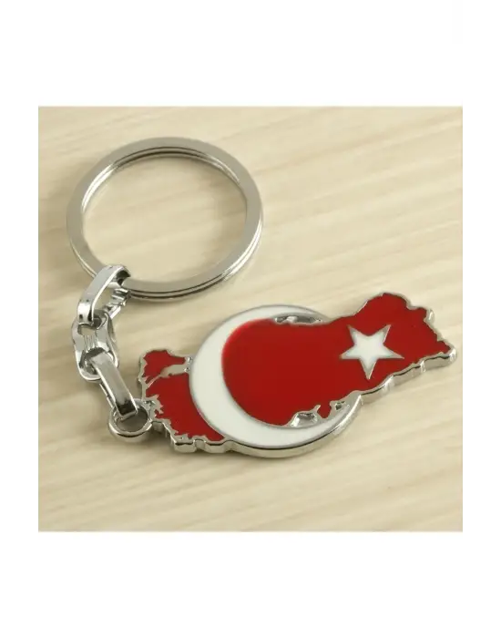 Ay Yıldız Metal Anahtarlık