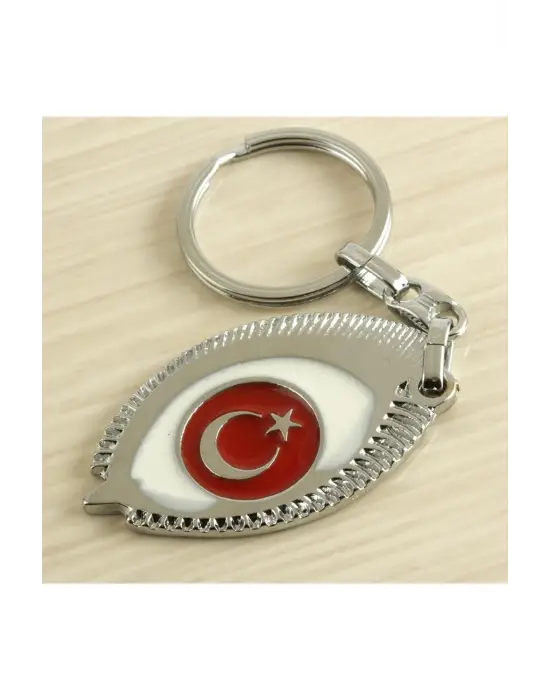 Ay Yıldız Metal Anahtarlık