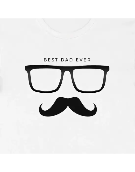 Babalar Günü Baskılı T-shirt - Beyaz