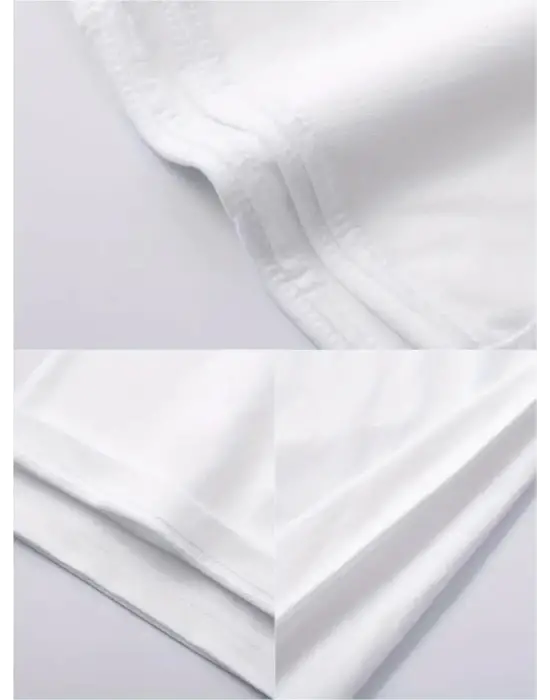 Baskılı Oversize Bisiklet Yaka T-shirt - Beyaz