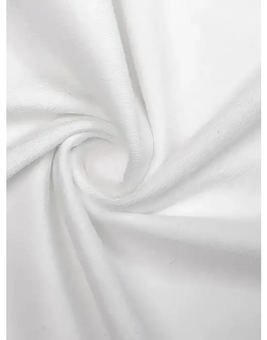 Baskılı Oversize Bisiklet Yaka T-shirt - Beyaz