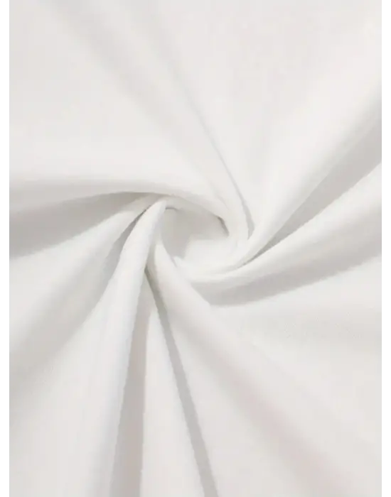 Baskılı Oversize Bisiklet Yaka T-shirt - Beyaz