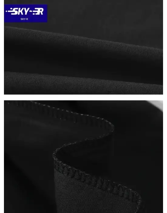 Baskılı Oversize Bisiklet Yaka T-shirt - Siyah