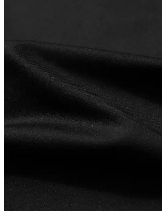 Baskılı Oversize Bisiklet Yaka T-shirt - Siyah