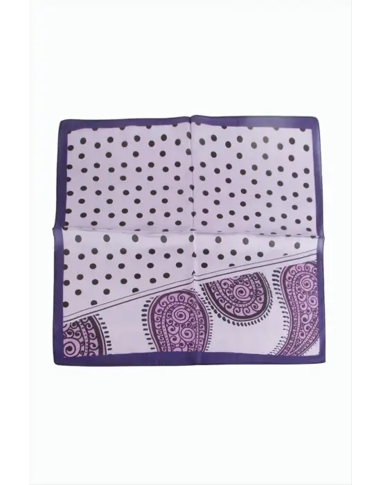 Benekli Desenli Zr Şifon Fular 50*50 cm