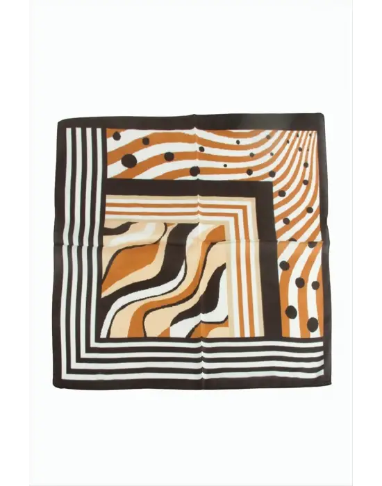 Benekli Desenli Zr Şifon Fular 50*50 cm
