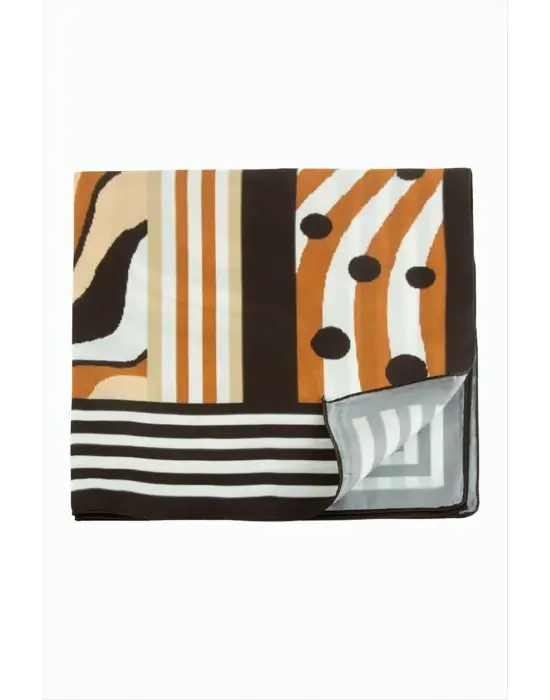 Benekli Desenli Zr Şifon Fular 50*50 cm