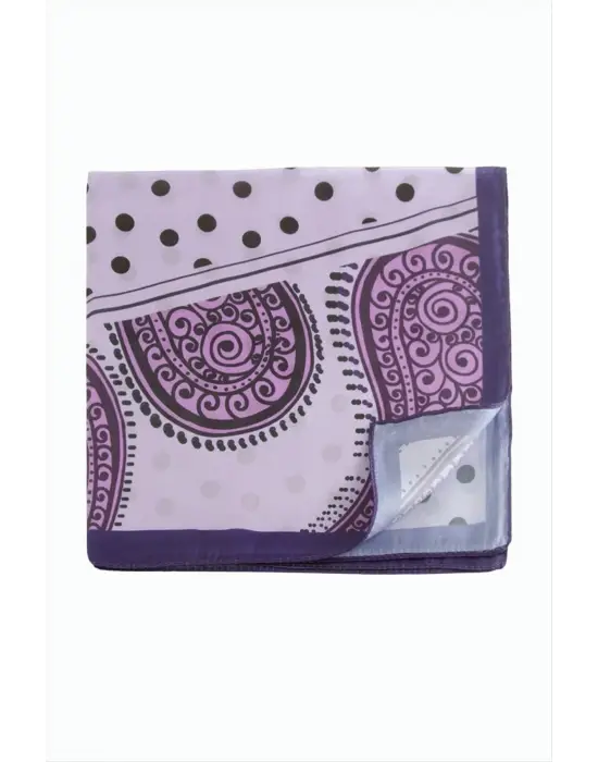 Benekli Desenli Zr Şifon Fular 50*50 cm
