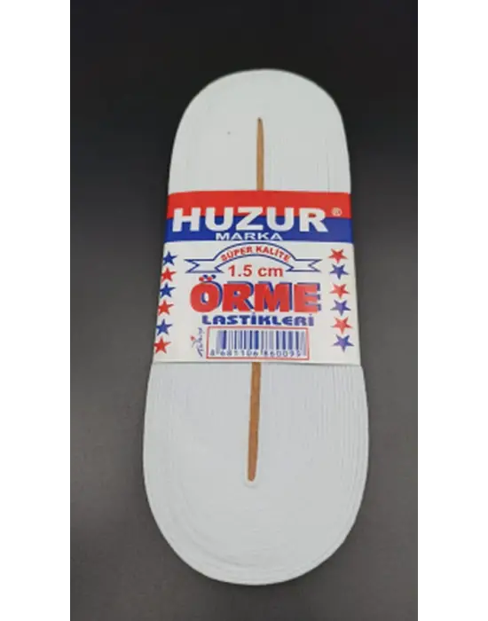 Beyaz - 1.5cm Paça Lastik Yassı Gniş 10mt.