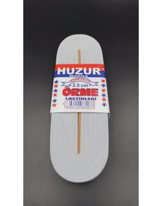 Beyaz - 2.5cm Paça Lastik Geniş 10mt.