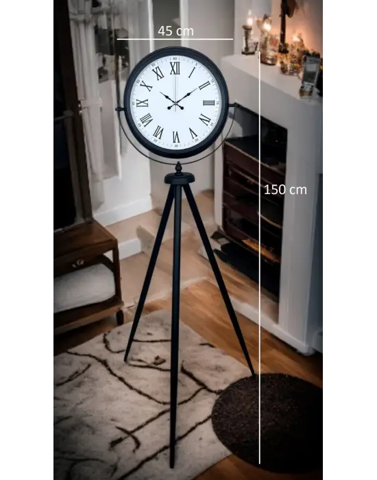 Black Elegance Tripod Ayaklı Saat